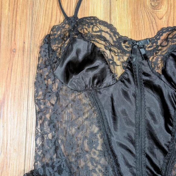 VINTAGE BLACK LACE CAMISOLE 3XL - Picture 2 of 4